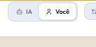 Botão de alternância entre IA e atendimento humano no Orion